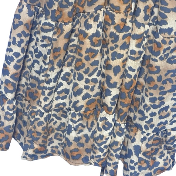 Heart & Hips Animal Print Flirty Lace Up Back Mini Dress Small - Picture 10 of 14